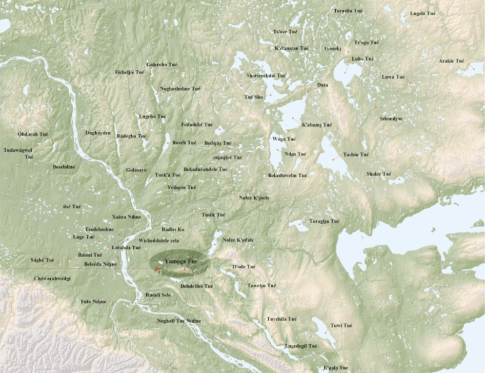 Norman Wells Traditional Place Names map