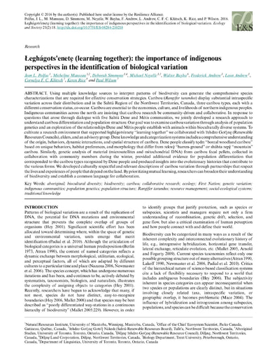 Polfus et al  2016 learning together